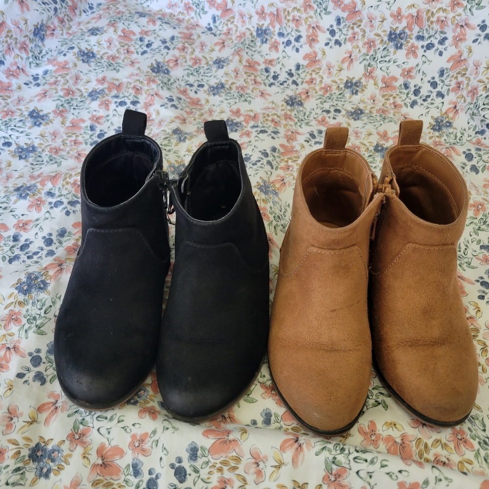 Cat & Jack toddler girl boots set of two